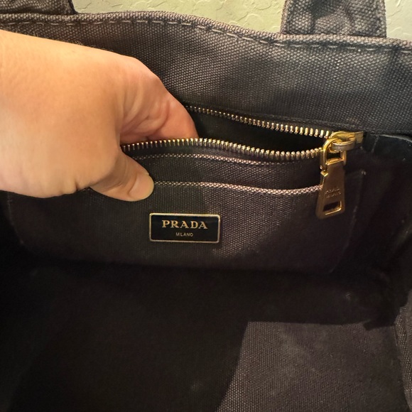Prada Canapa small tote w/unbranded crossbody strap - Picture 13 of 15